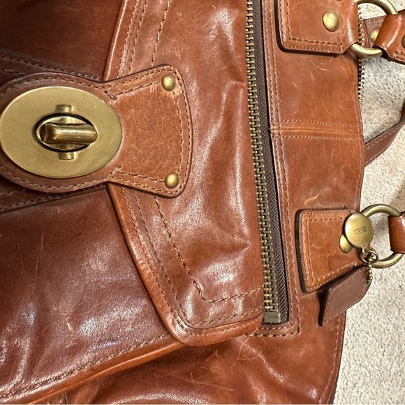 Coach Legacy Luci Dome Satchel Brown Leather Women's‎ Handbag Medium - Picture 12 of 16